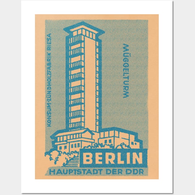 Berlin Haupstadt Vintage Styled Stamp/Matchbook Design Wall Art by saudade